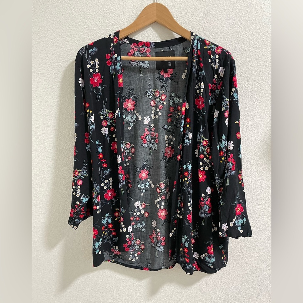 Cotton On Floral Open Front Cardigan